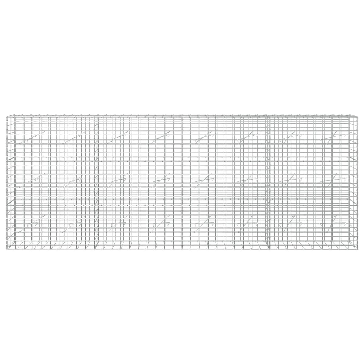 vidaXL Gabion z drutu 3,5 mm i siatką 5x10 cm 400x10x150 cm
