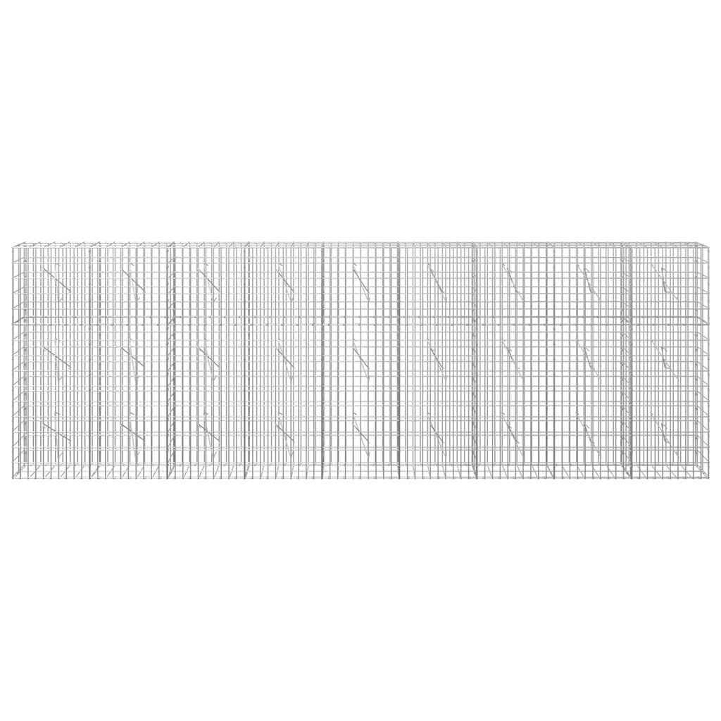 vidaXL Gabion z drutu 3,5 mm i siatką 5x10 cm 450x10x150 cm