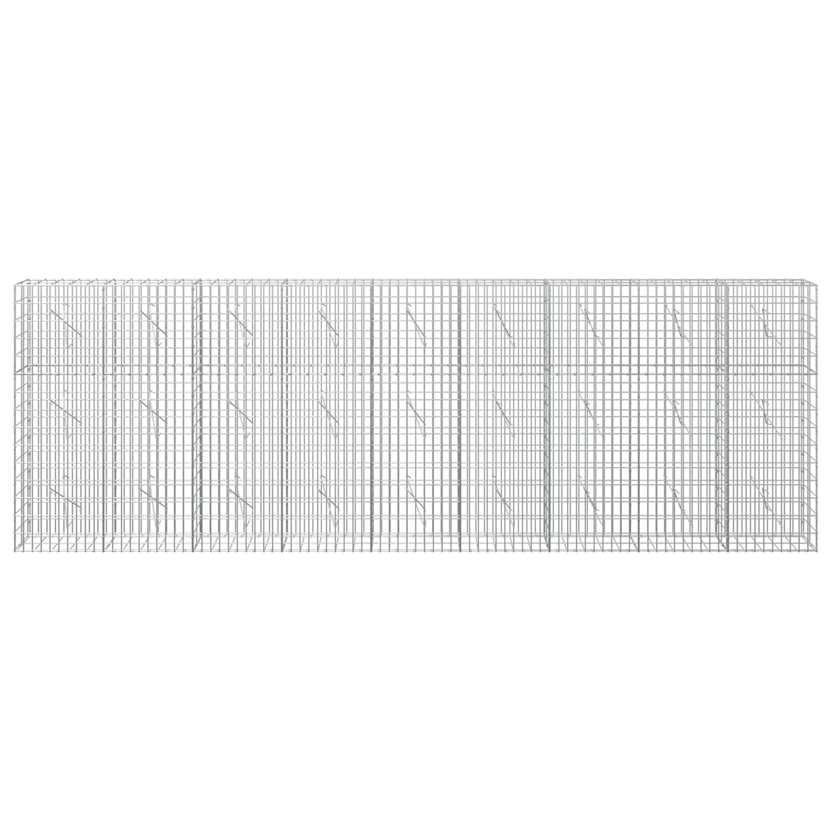 vidaXL Gabion z drutu 3,5 mm i siatką 5x10 cm 450x10x150 cm