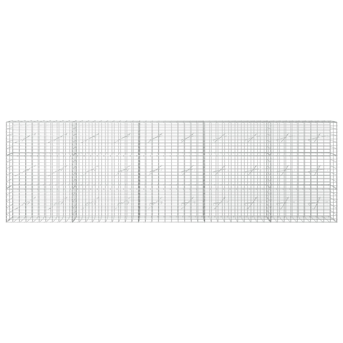 vidaXL Gabion z drutu 3,5 mm i siatką 5x10 cm 500x10x150 cm