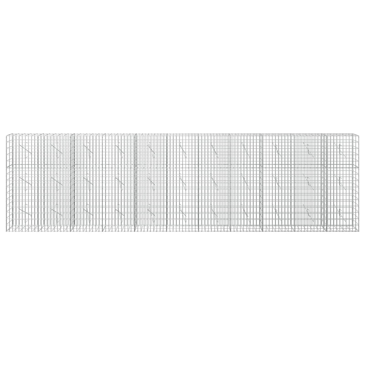 vidaXL Gabion z drutu 3,5 mm i siatką 5x10 cm 550x10x150 cm
