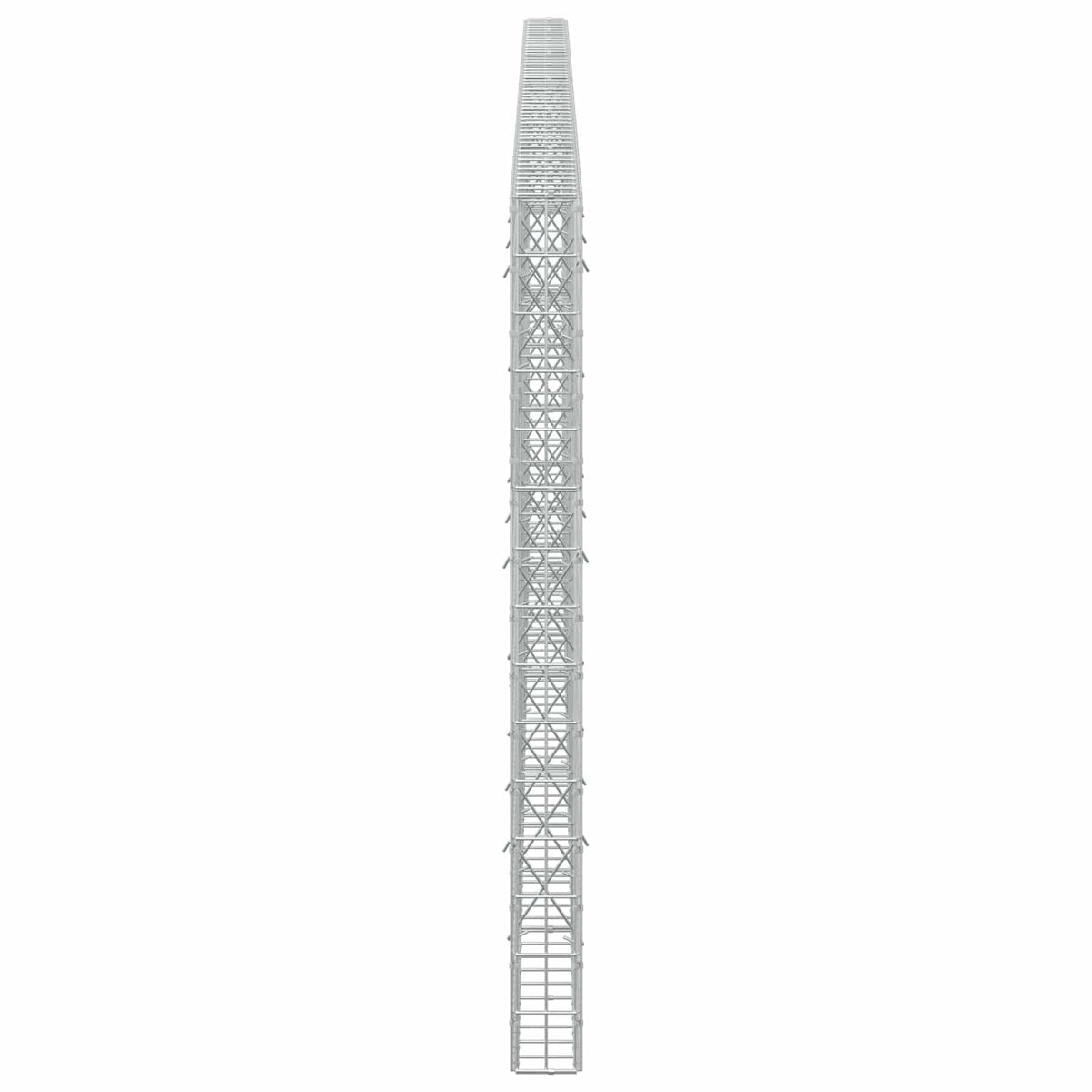 vidaXL Gabion z drutu 3,5 mm i siatką 5x10 cm 550x10x150 cm