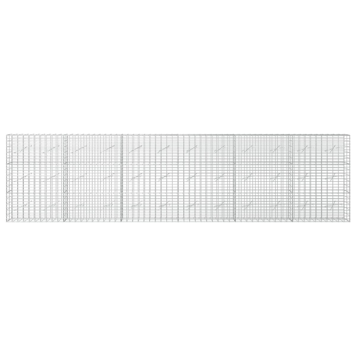 vidaXL Gabion z drutu 3,5 mm i siatką 5x10 cm 600x10x150 cm
