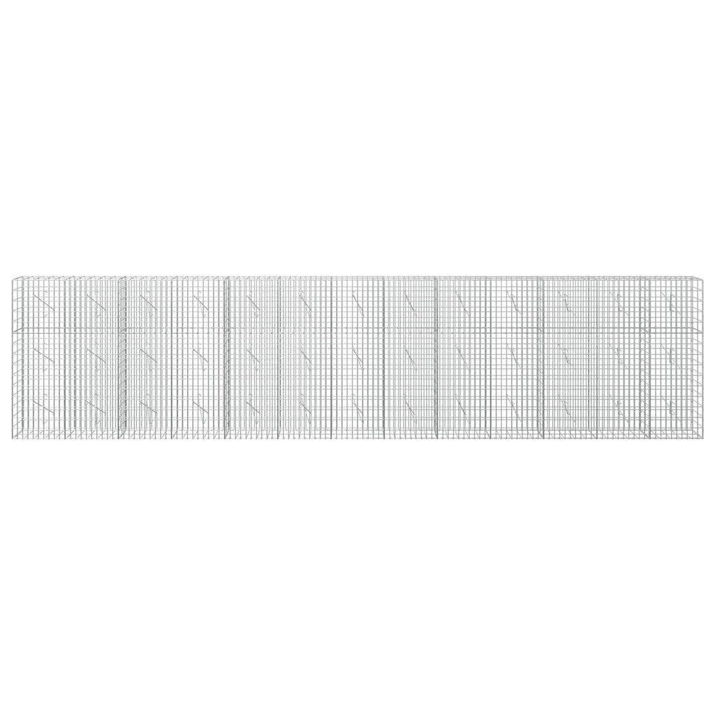 vidaXL Gabion z drutu 3,5 mm i siatką 5x10 cm 650x10x150 cm