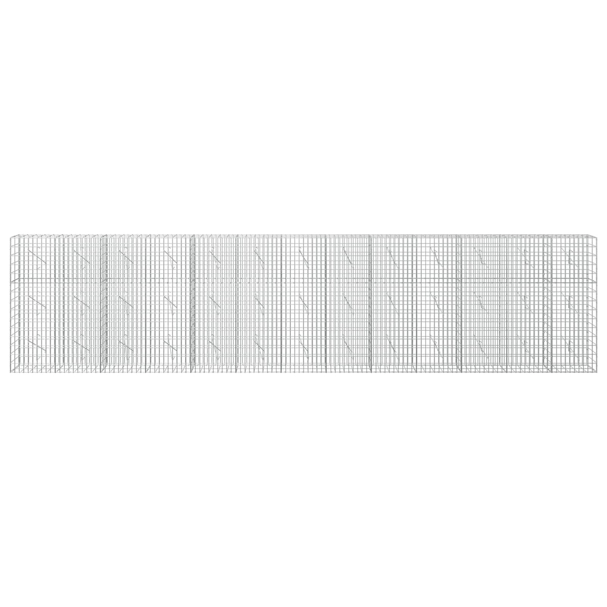 vidaXL Gabion z drutu 3,5 mm i siatką 5x10 cm 650x10x150 cm