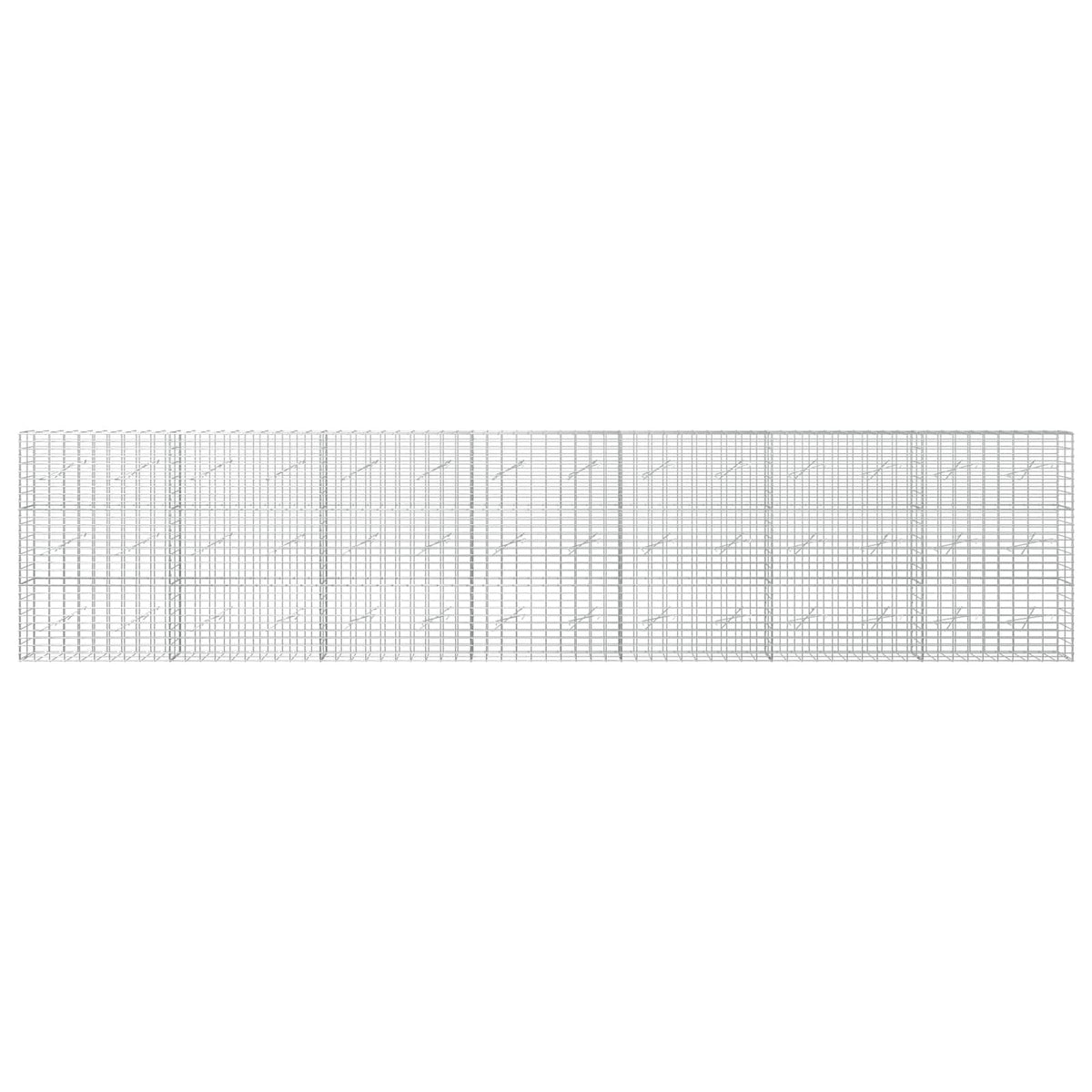 vidaXL Gabion z drutu 3,5 mm i siatką 5x10 cm 700x10x150 cm
