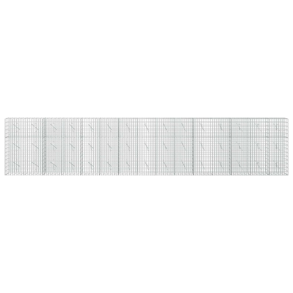 vidaXL Gabion z drutu 3,5 mm i siatką 5x10 cm 750x10x150 cm