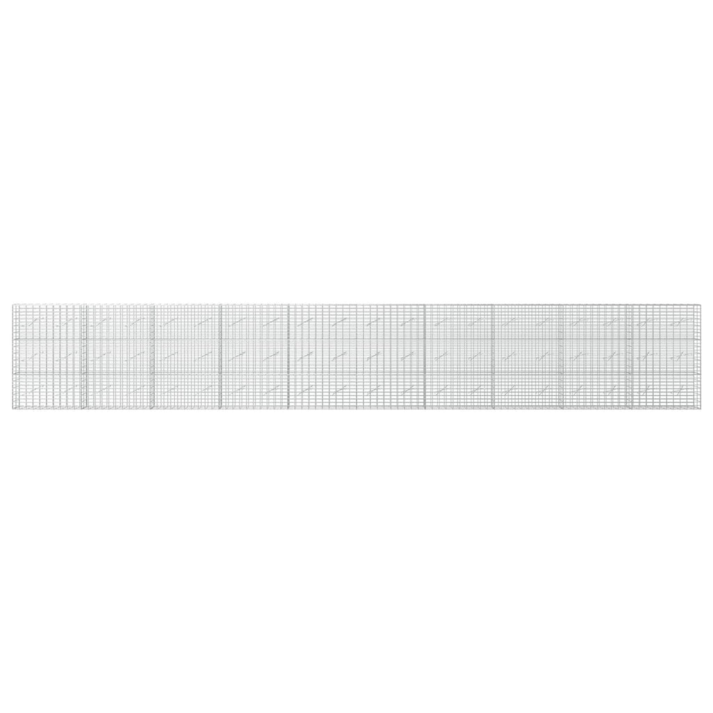 vidaXL Gabion z drutu 3,5 mm i siatką 5x10 cm 1000x10x150 cm