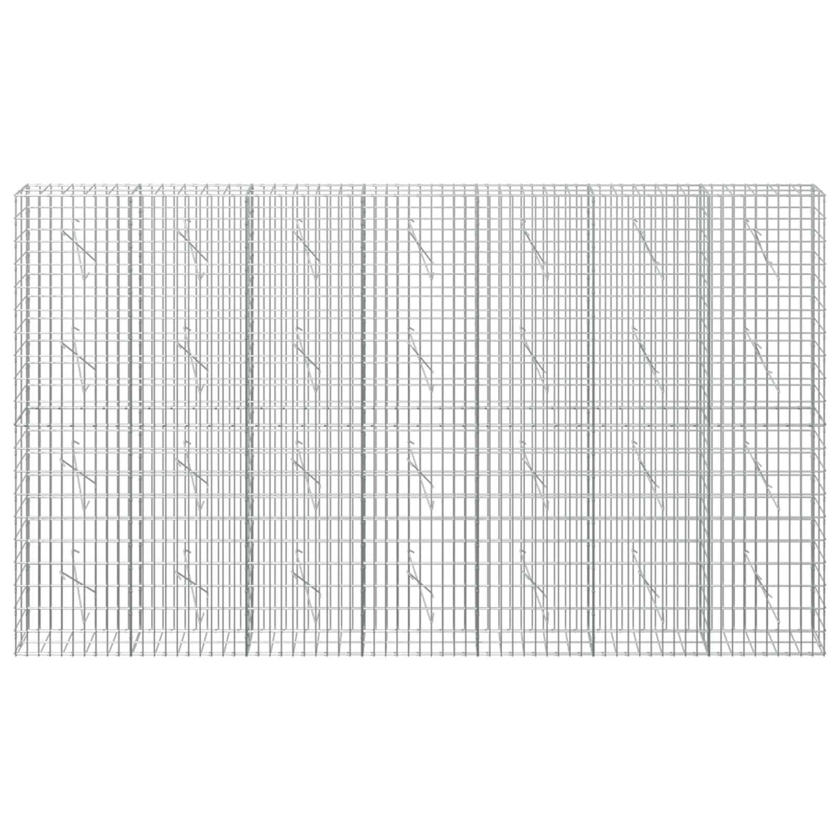 vidaXL Gabion z drutu 3,5 mm i siatką 5x10 cm 350x10x200 cm