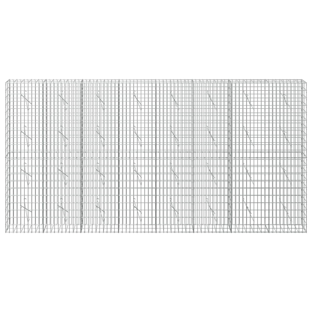 vidaXL Gabion z drutu 3,5 mm i siatką 5x10 cm 400x10x200 cm