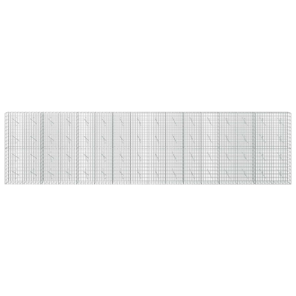 vidaXL Gabion z drutu 3,5 mm i siatką 5x10 cm 800x10x200 cm