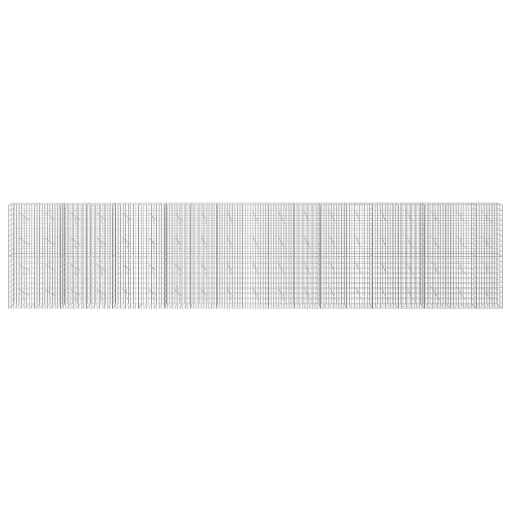 vidaXL Gabion z drutu 3,5 mm i siatką 5x10 cm 950x10x200 cm