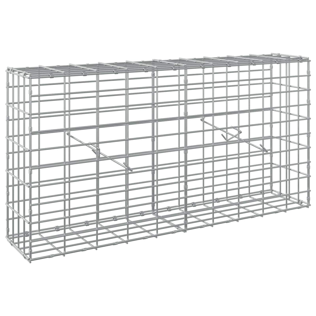 vidaXL Gabion z drutu 3,5 mm i siatką 5x10 cm 100x20x50 cm