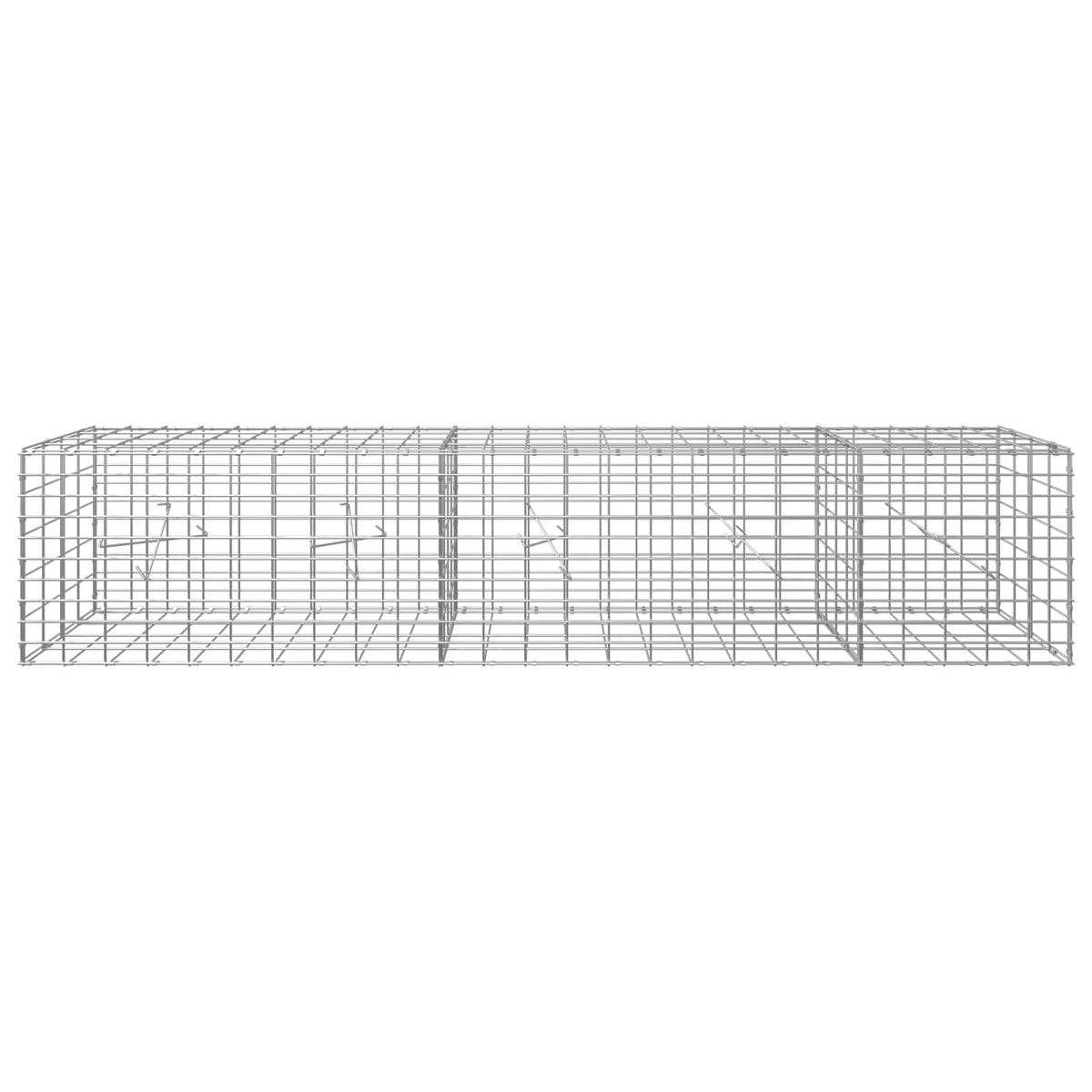 vidaXL Gabion z drutu 3,5 mm i siatką 5x10 cm 250x20x50 cm