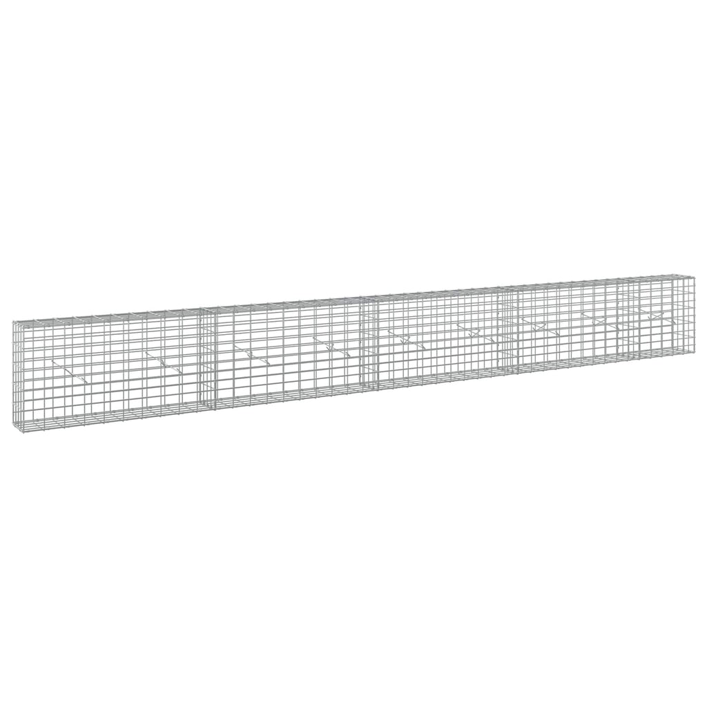 vidaXL Gabion z drutu 3,5 mm i siatką 5x10 cm 450x20x50 cm