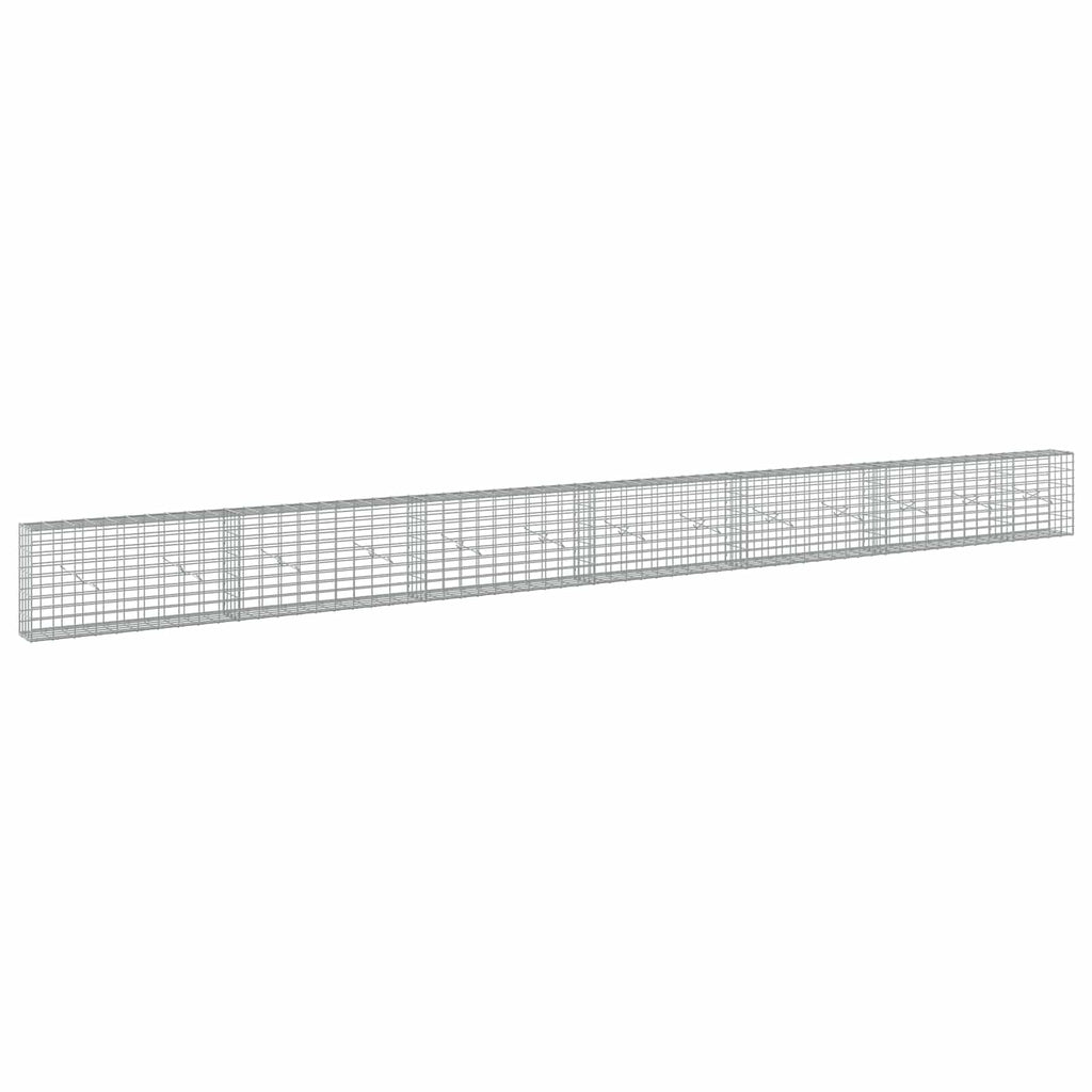 vidaXL Gabion z drutu 3,5 mm i siatką 5x10 cm 650x20x50 cm