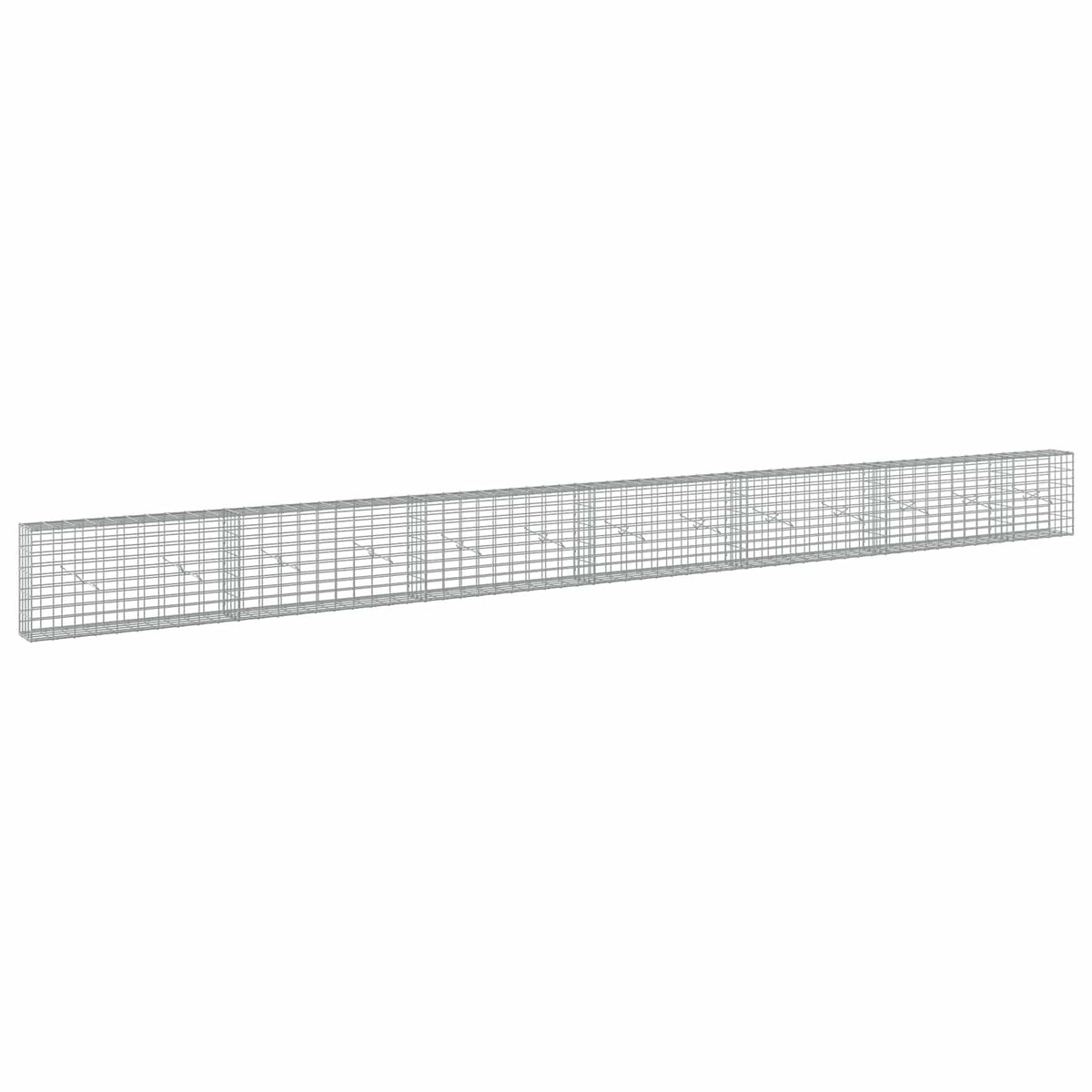 vidaXL Gabion z drutu 3,5 mm i siatką 5x10 cm 650x20x50 cm