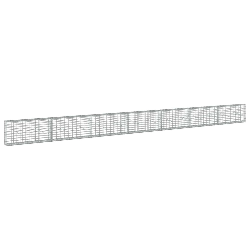 vidaXL Gabion z drutu 3,5 mm i siatką 5x10 cm 700x20x50 cm