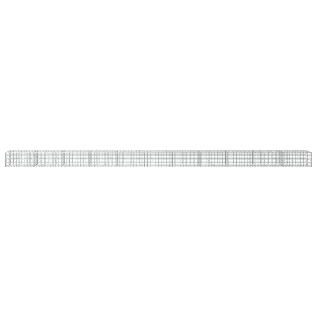 vidaXL Gabion z drutu 3,5 mm i siatką 5x10 cm 1100x20x50 cm