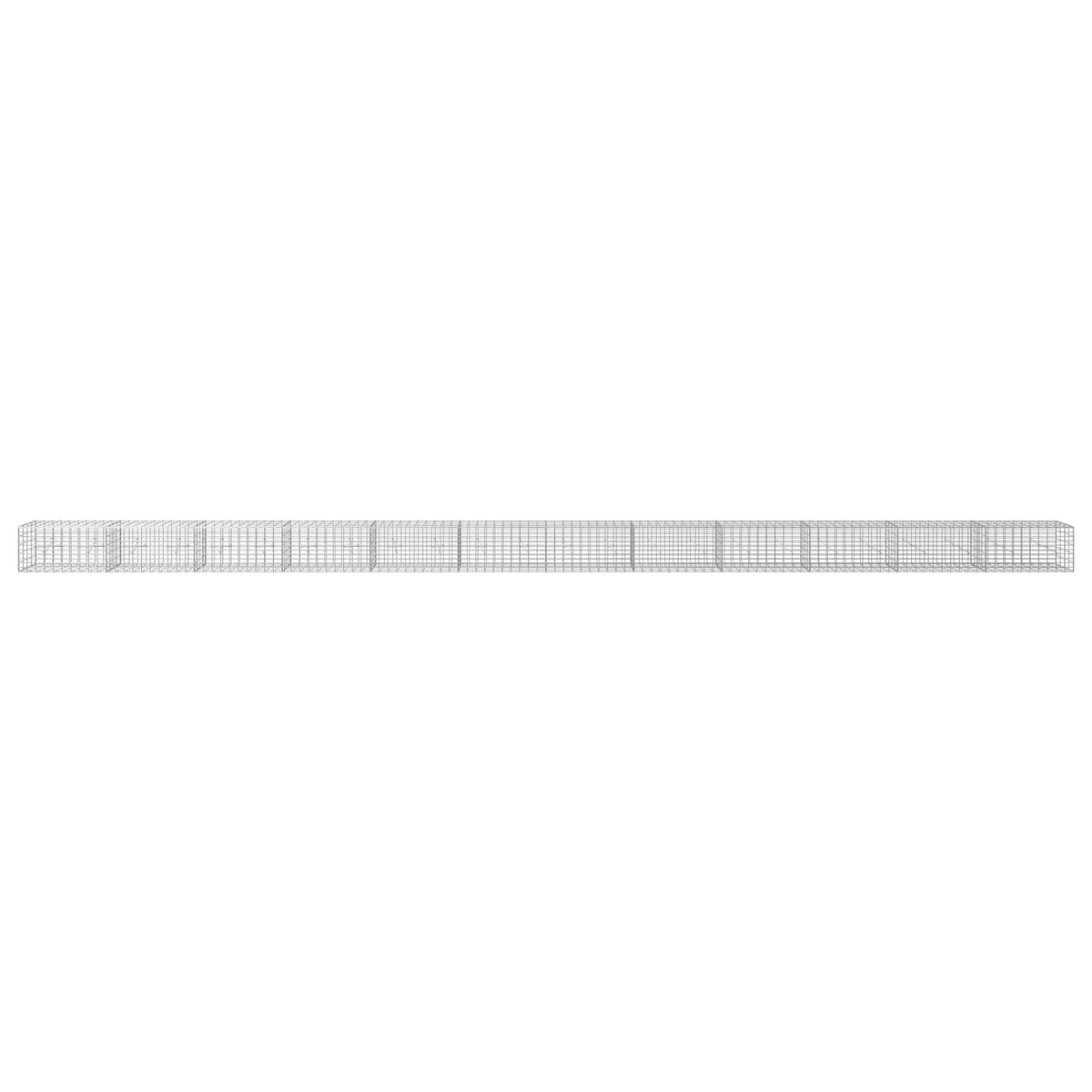 vidaXL Gabion z drutu 3,5 mm i siatką 5x10 cm 1200x20x50 cm