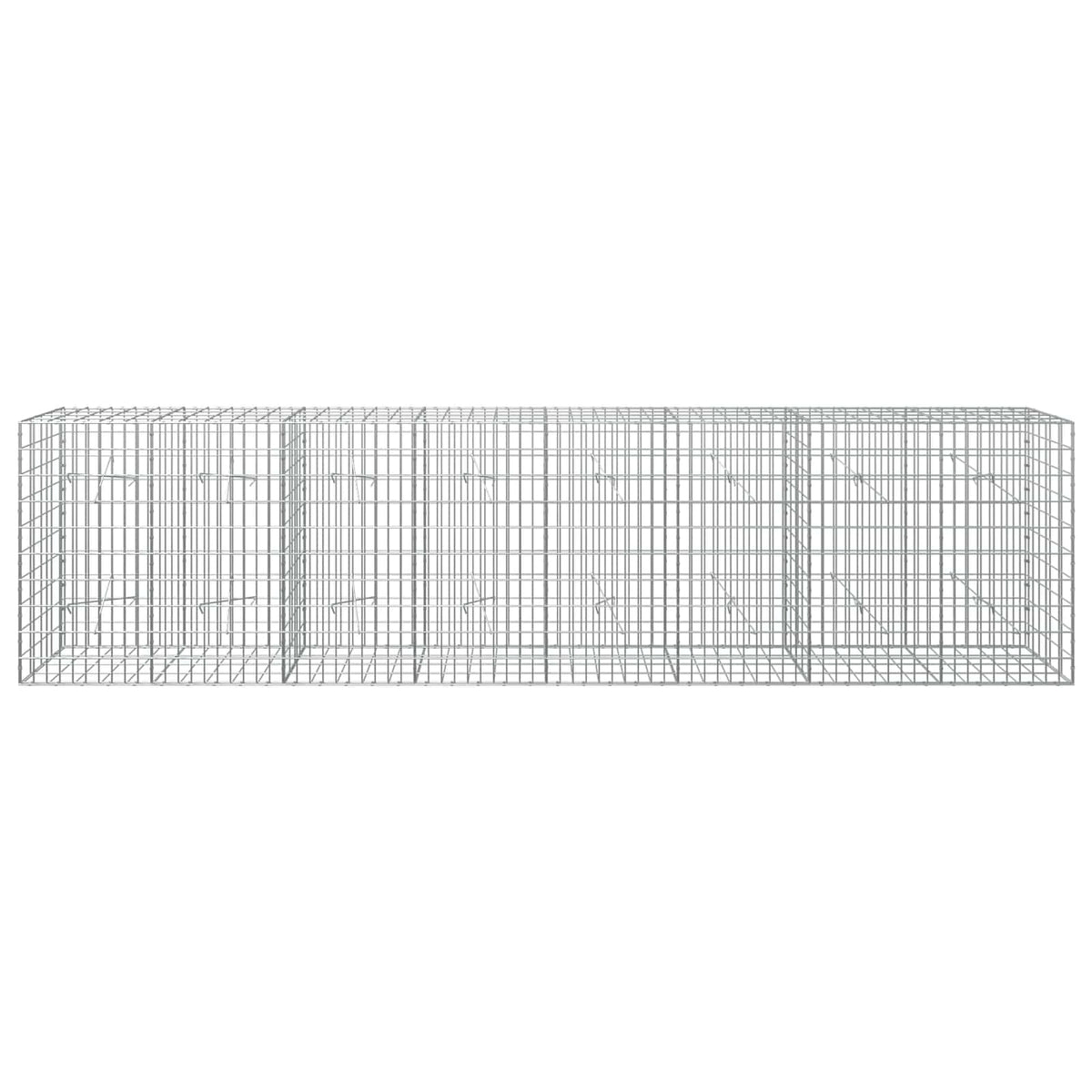 vidaXL Gabion z drutu 3,5 mm i siatką 5x10 cm 400x20x100 cm