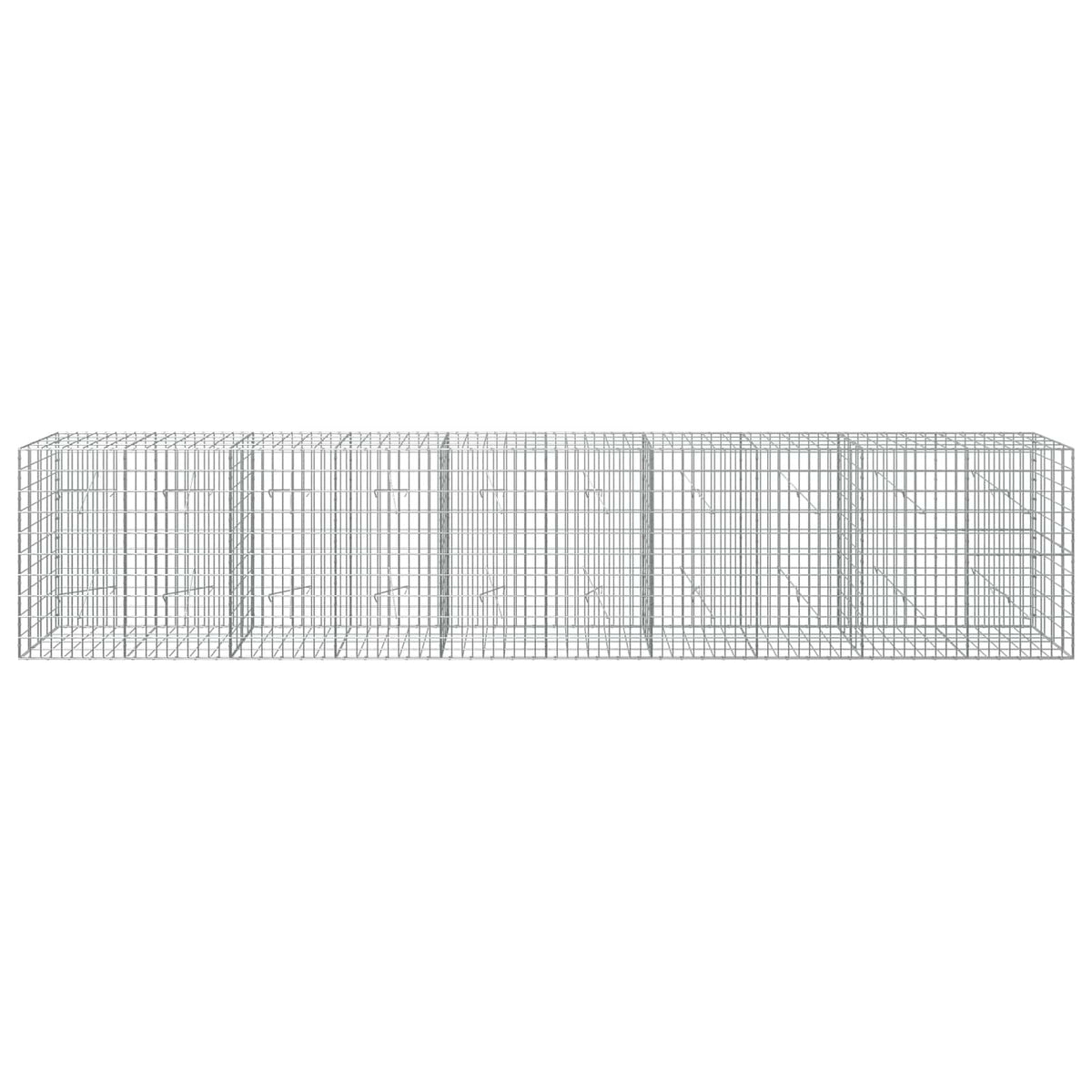 vidaXL Gabion z drutu 3,5 mm i siatką 5x10 cm 500x20x100 cm