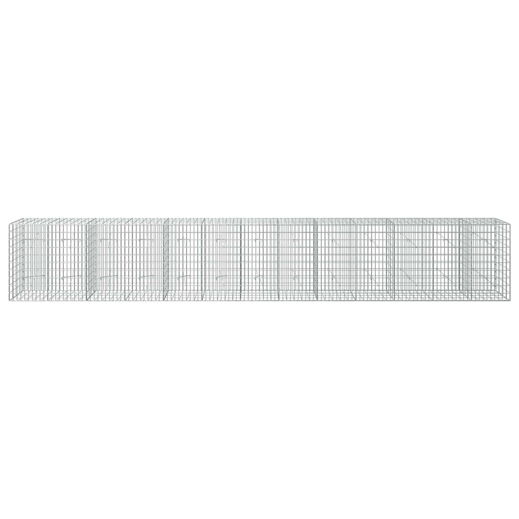 vidaXL Gabion z drutu 3,5 mm i siatką 5x10 cm 650x20x100 cm