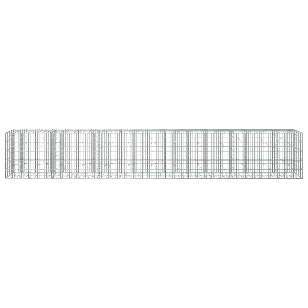 vidaXL Gabion z drutu 3,5 mm i siatką 5x10 cm 650x20x100 cm