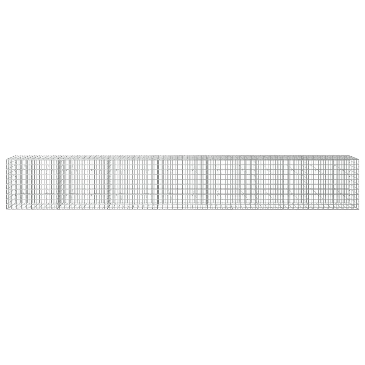 vidaXL Gabion z drutu 3,5 mm i siatką 5x10 cm 700x20x100 cm