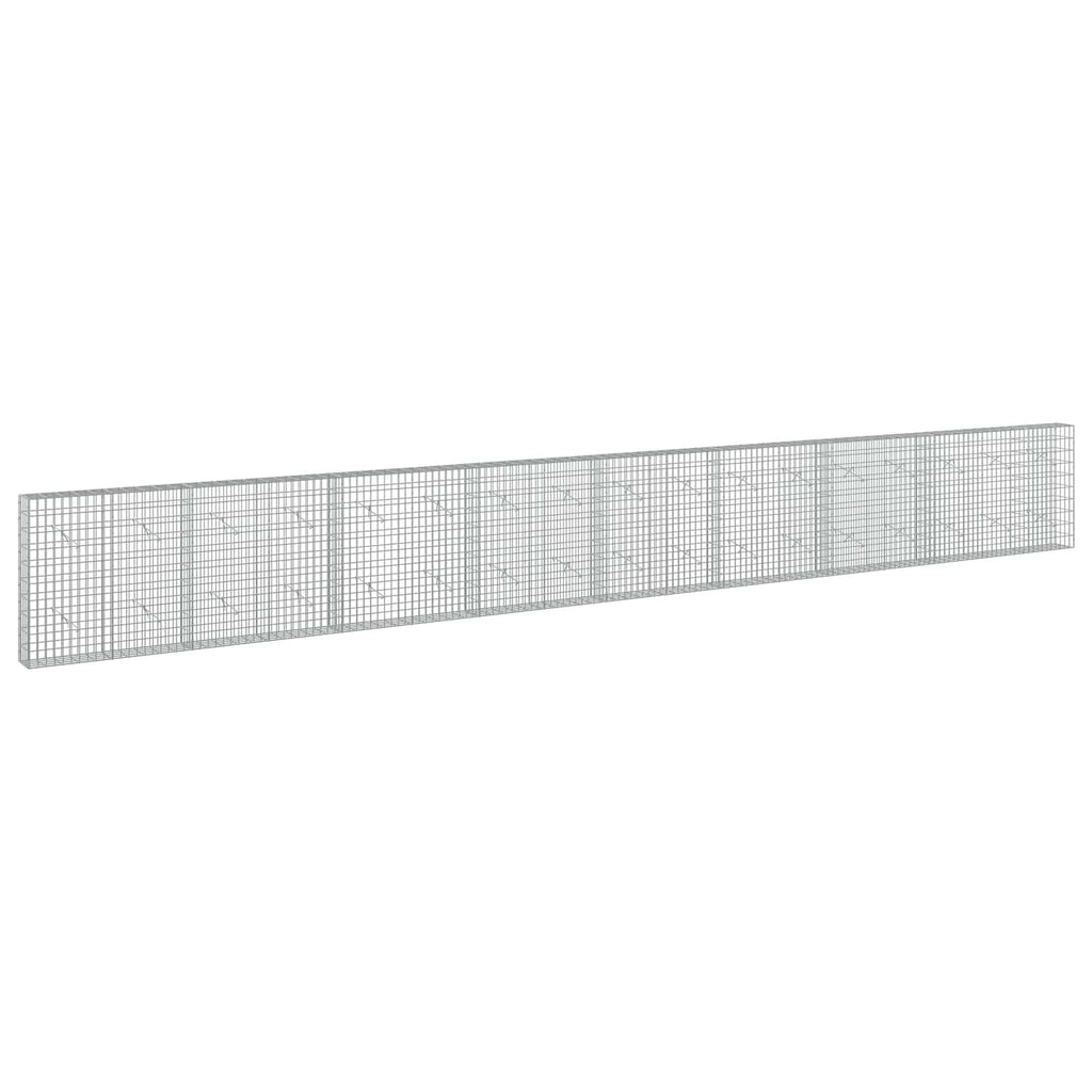 vidaXL Gabion z drutu 3,5 mm i siatką 5x10 cm 850x20x100 cm