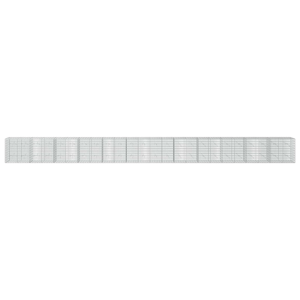 vidaXL Gabion z drutu 3,5 mm i siatką 5x10 cm 1200x20x100 cm