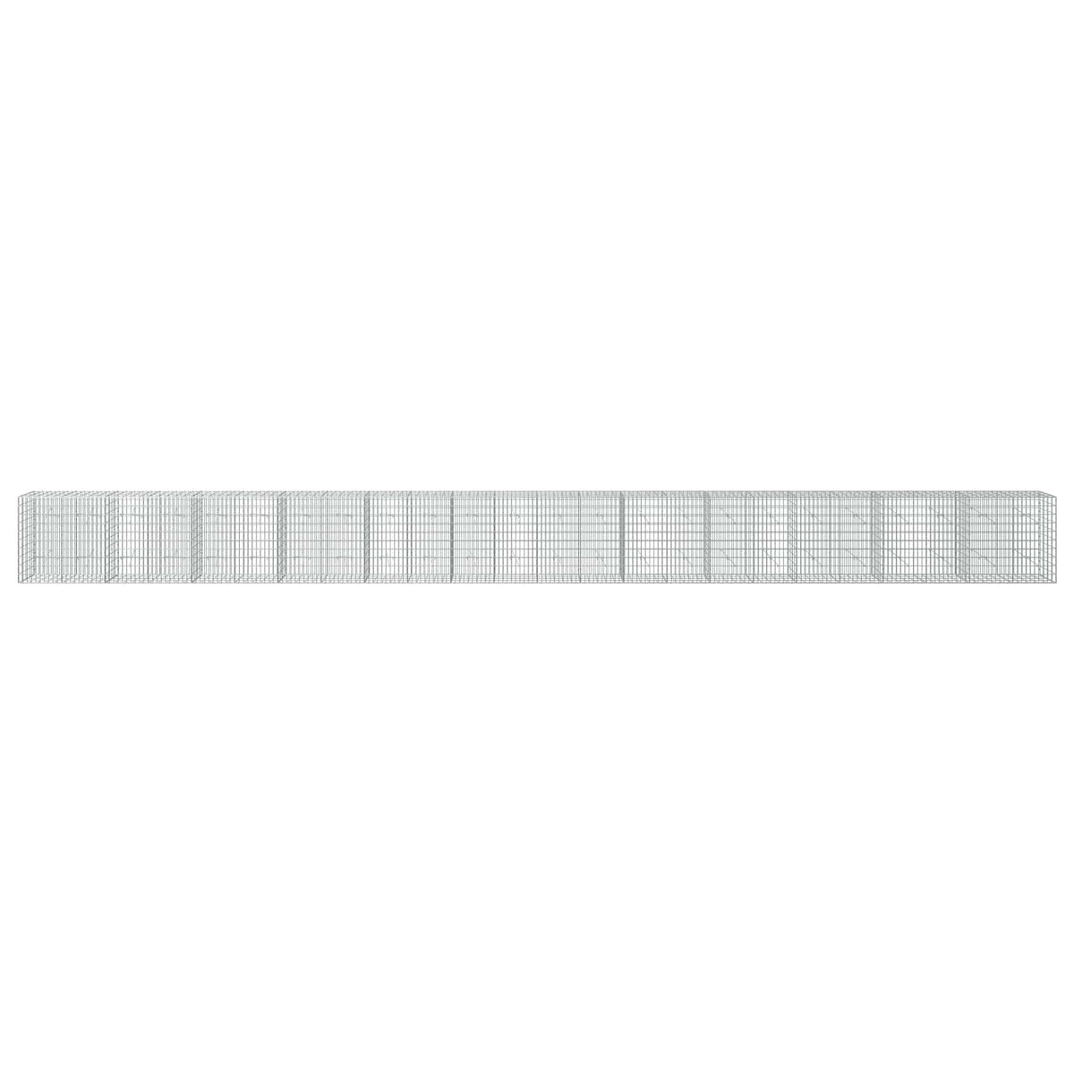 vidaXL Gabion z drutu 3,5 mm i siatką 5x10 cm 1200x20x100 cm