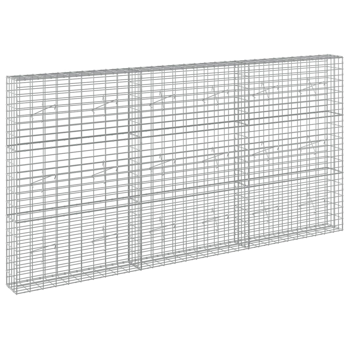 vidaXL Gabion z drutu 3,5 mm i siatką 5x10 cm 300x20x150 cm