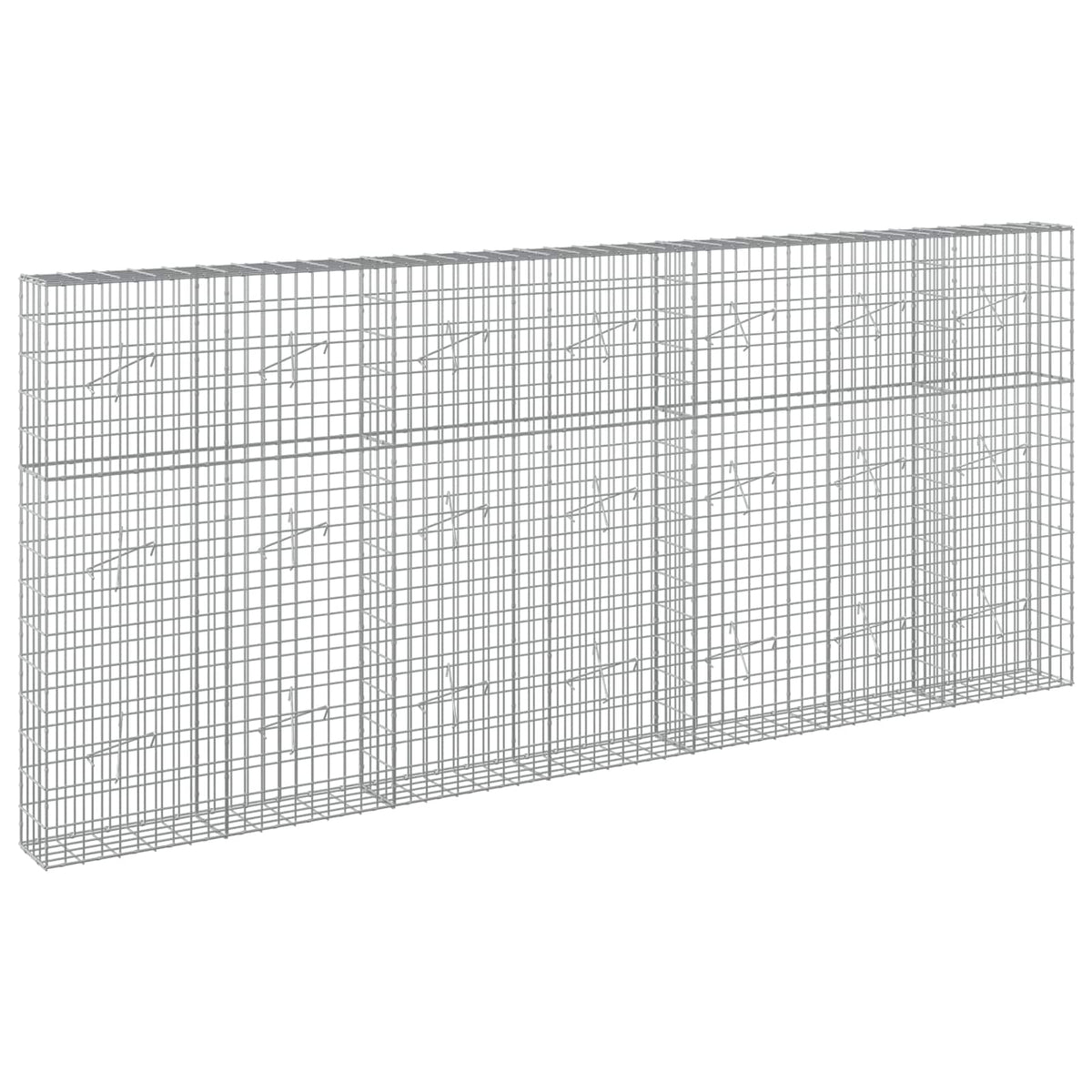 vidaXL Gabion z drutu 3,5 mm i siatką 5x10 cm 350x20x150 cm