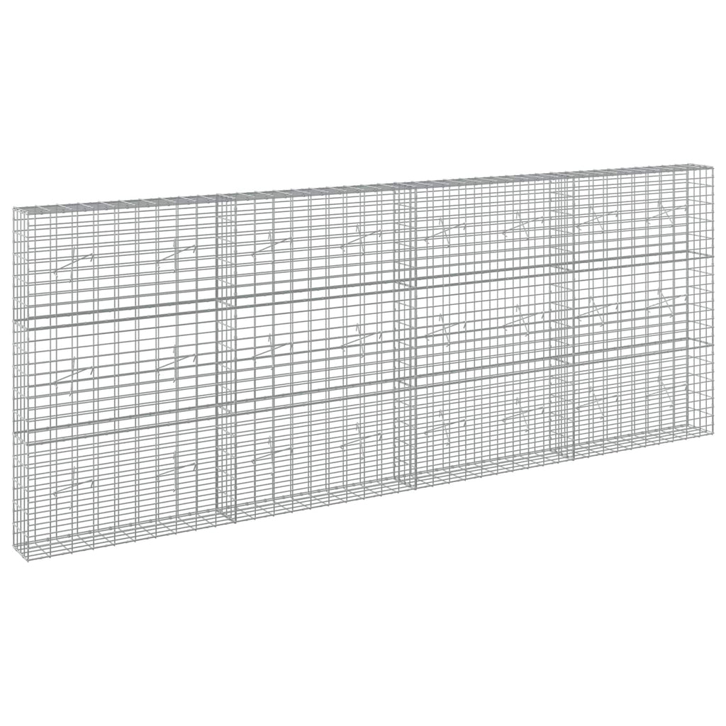 vidaXL Gabion z drutu 3,5 mm i siatką 5x10 cm 400x20x150 cm