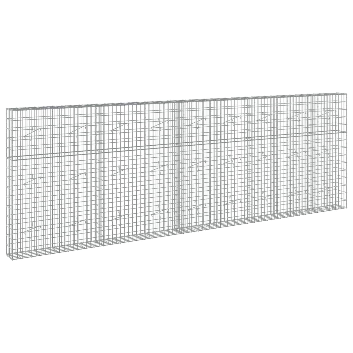 vidaXL Gabion z drutu 3,5 mm i siatką 5x10 cm 450x20x150 cm