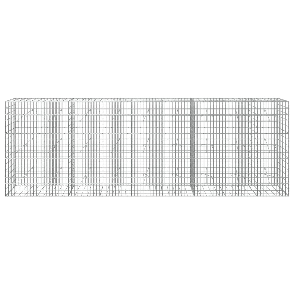 vidaXL Gabion z drutu 3,5 mm i siatką 5x10 cm 450x20x150 cm