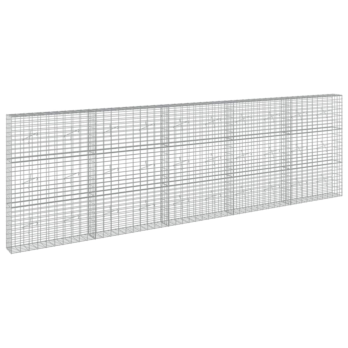 vidaXL Gabion z drutu 3,5 mm i siatką 5x10 cm 500x20x150 cm