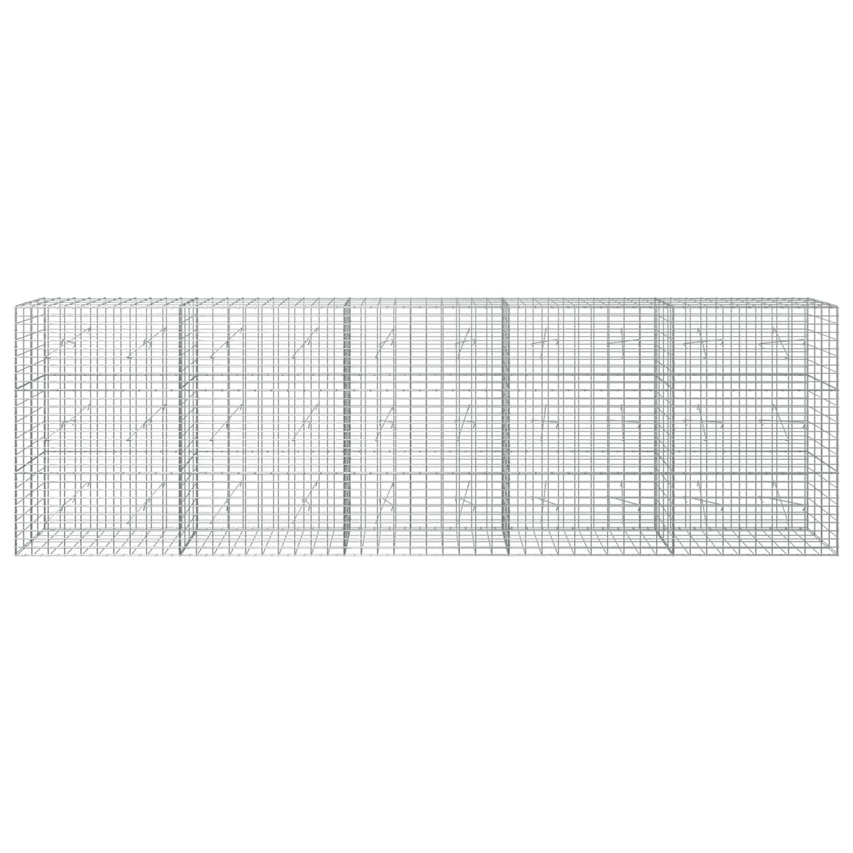 vidaXL Gabion z drutu 3,5 mm i siatką 5x10 cm 500x20x150 cm