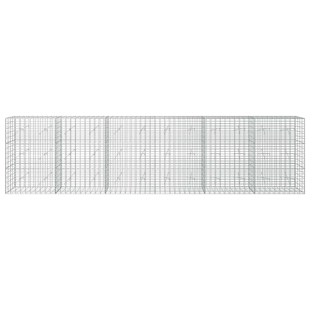 vidaXL Gabion z drutu 3,5 mm i siatką 5x10 cm 600x20x150 cm