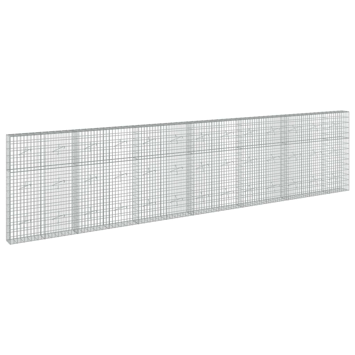 vidaXL Gabion z drutu 3,5 mm i siatką 5x10 cm 650x20x150 cm