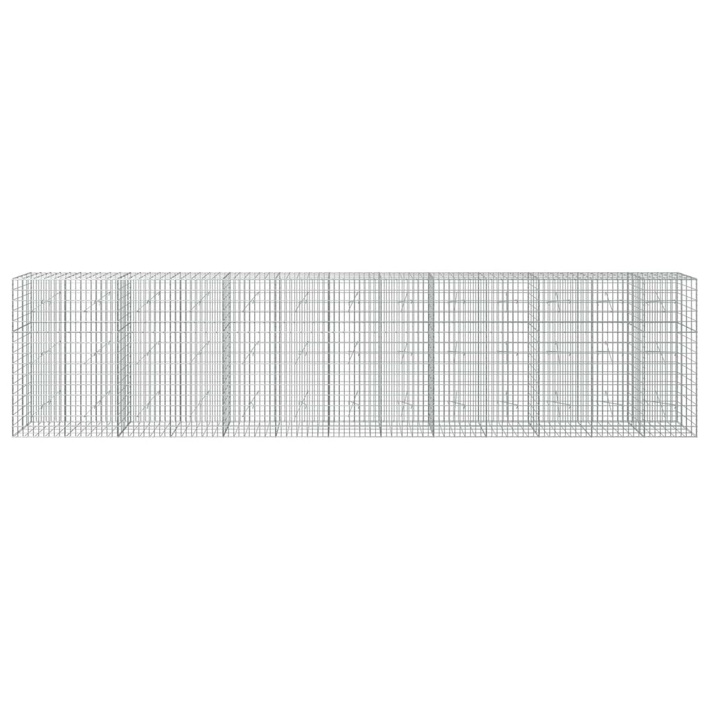 vidaXL Gabion z drutu 3,5 mm i siatką 5x10 cm 650x20x150 cm