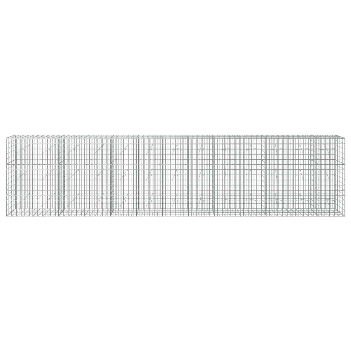 vidaXL Gabion z drutu 3,5 mm i siatką 5x10 cm 650x20x150 cm
