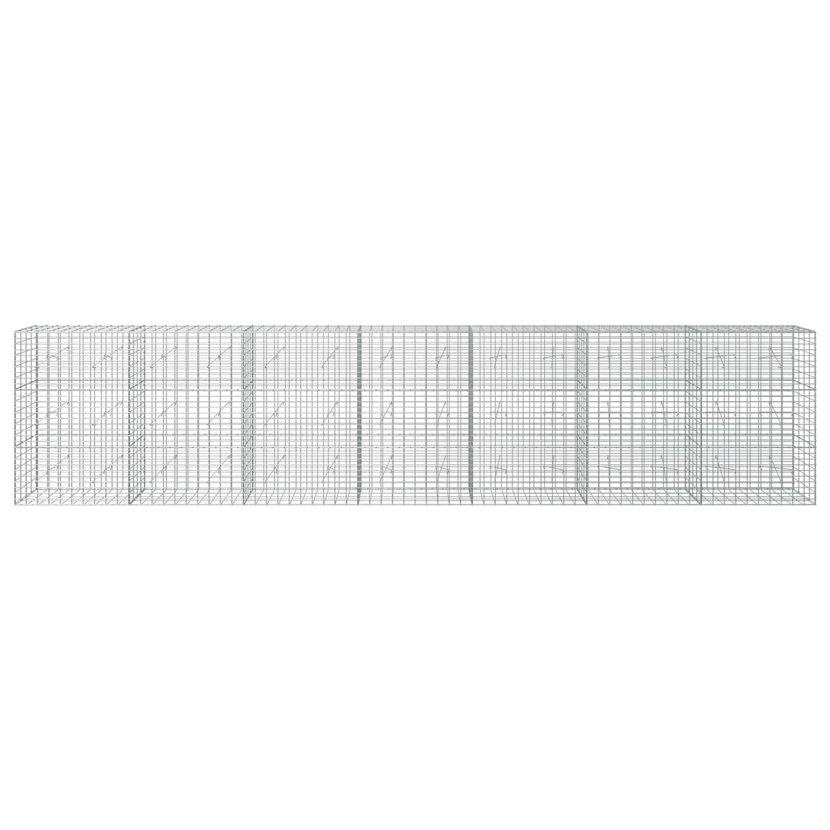 vidaXL Gabion z drutu 3,5 mm i siatką 5x10 cm 700x20x150 cm