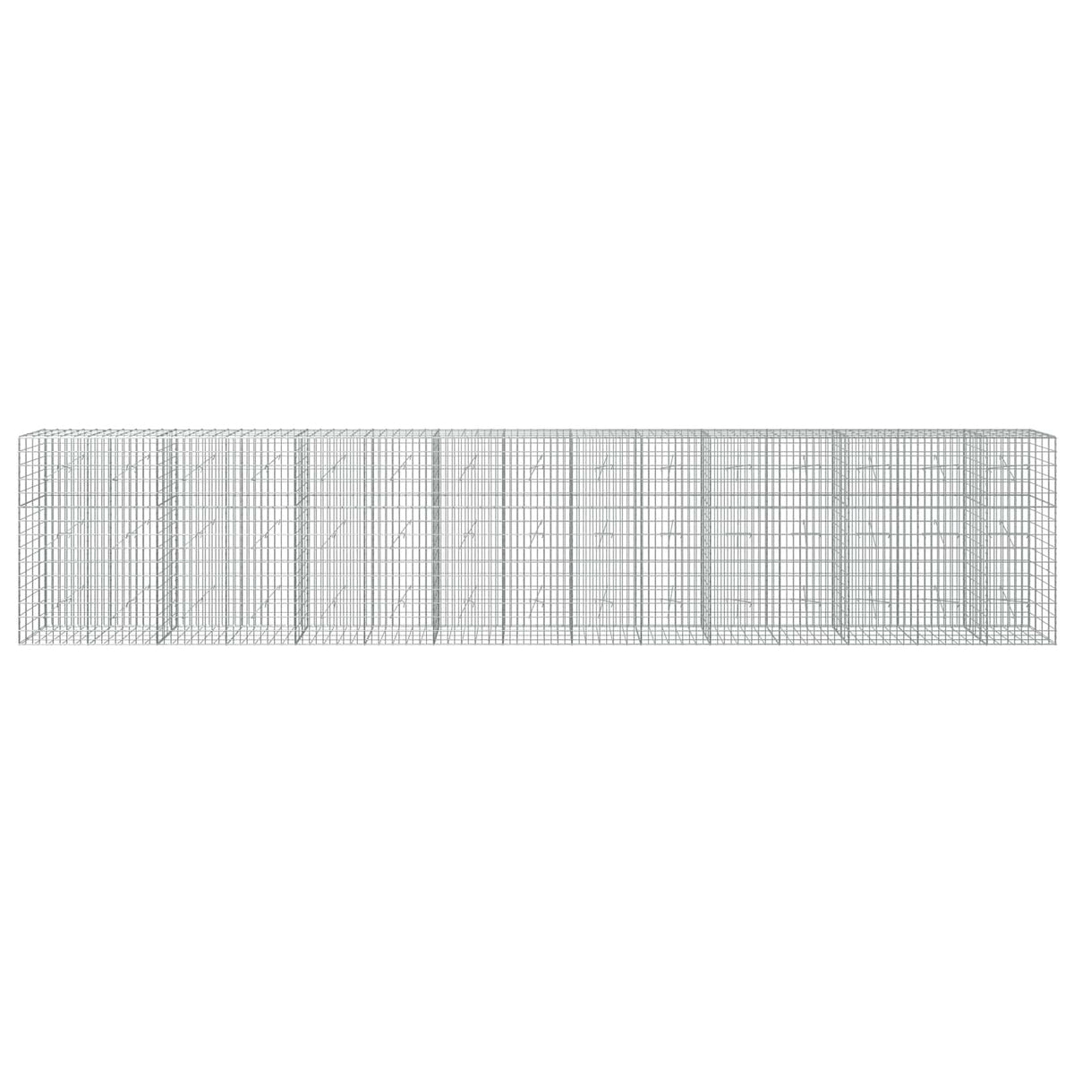 vidaXL Gabion z drutu 3,5 mm i siatką 5x10 cm 750x20x150 cm