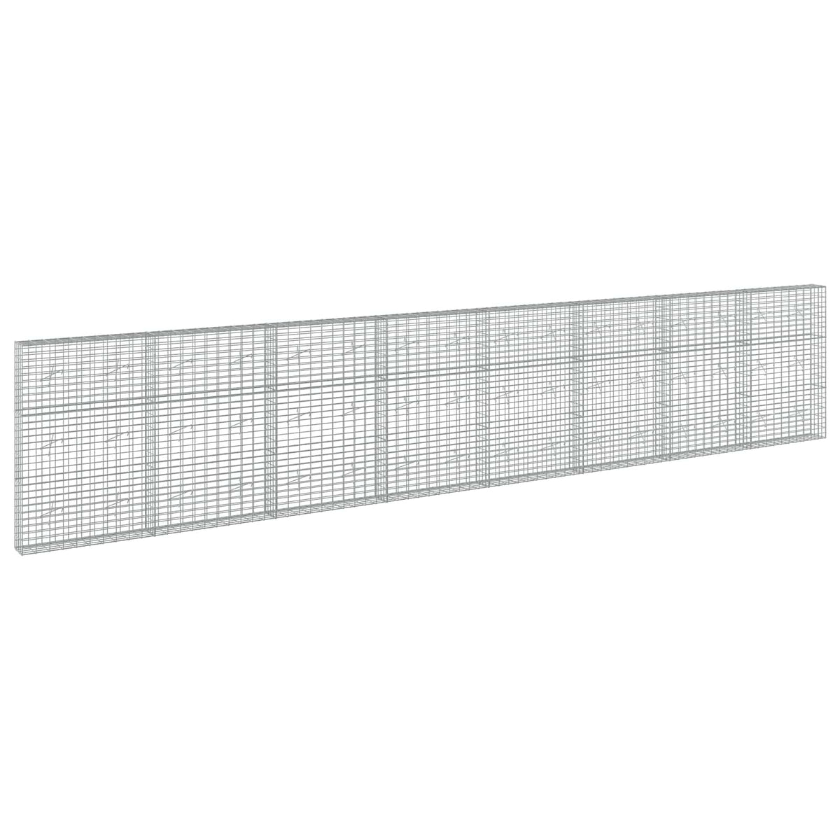 vidaXL Gabion z drutu 3,5 mm i siatką 5x10 cm 800x20x150 cm