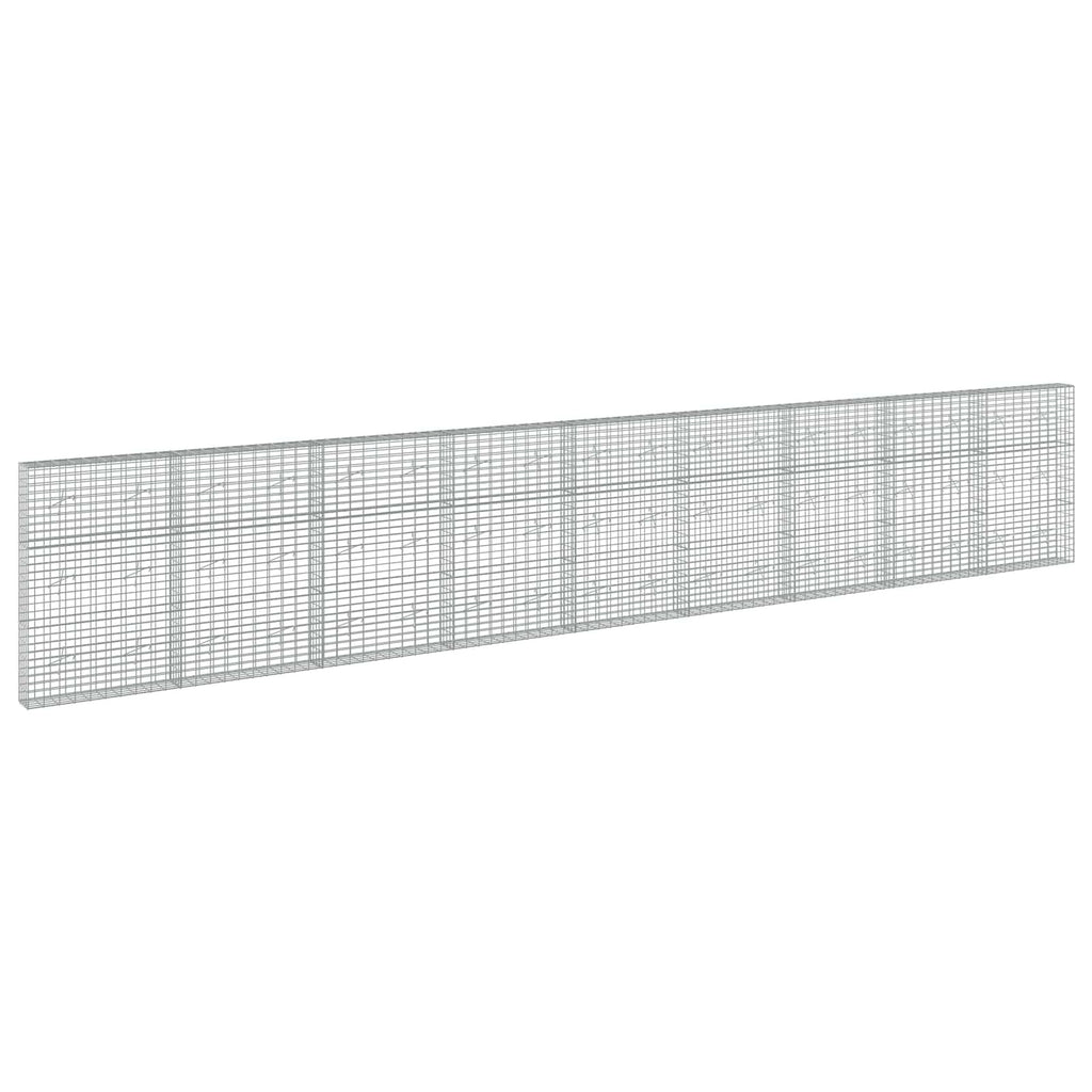 vidaXL Gabion z drutu 3,5 mm i siatką 5x10 cm 900x20x150 cm