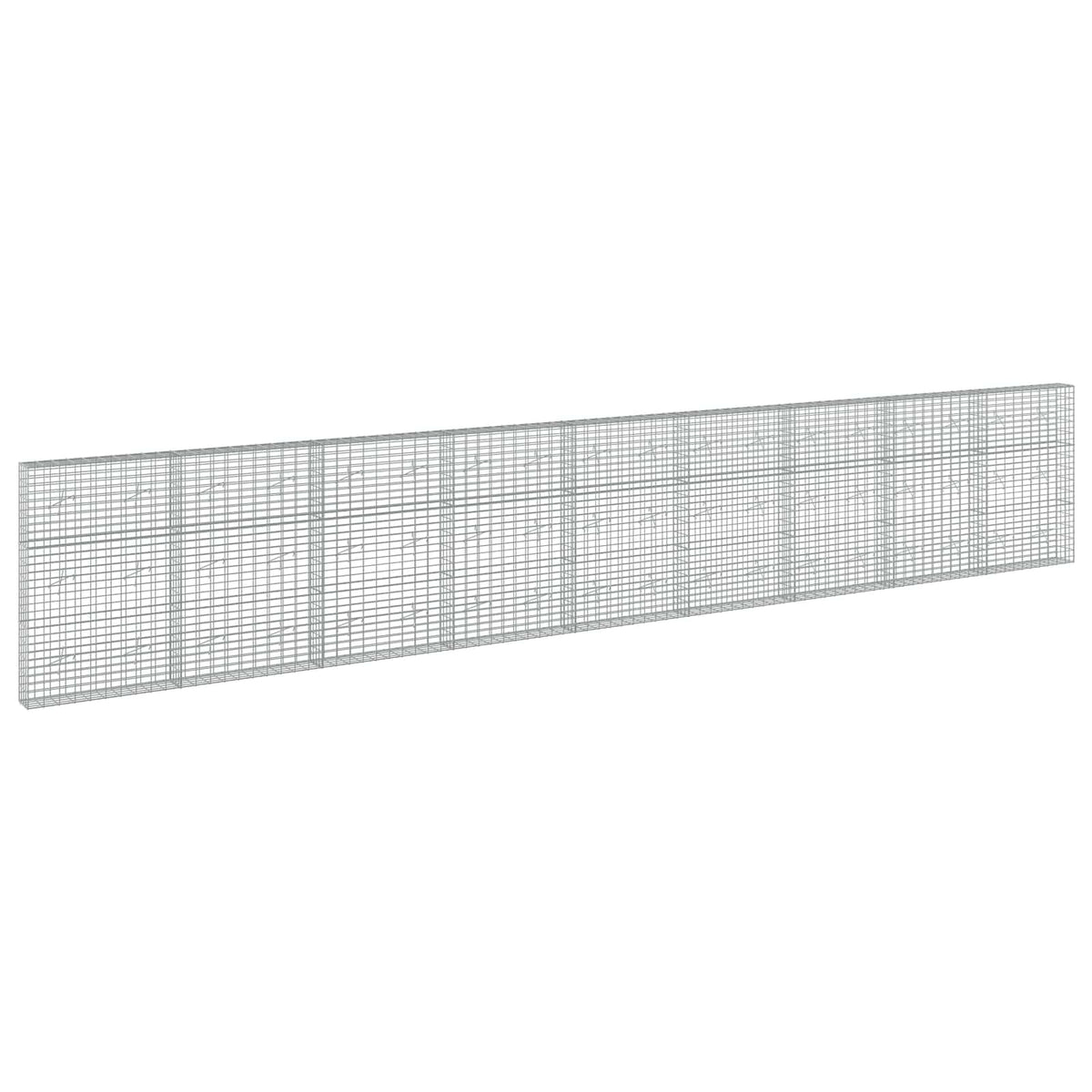 vidaXL Gabion z drutu 3,5 mm i siatką 5x10 cm 900x20x150 cm