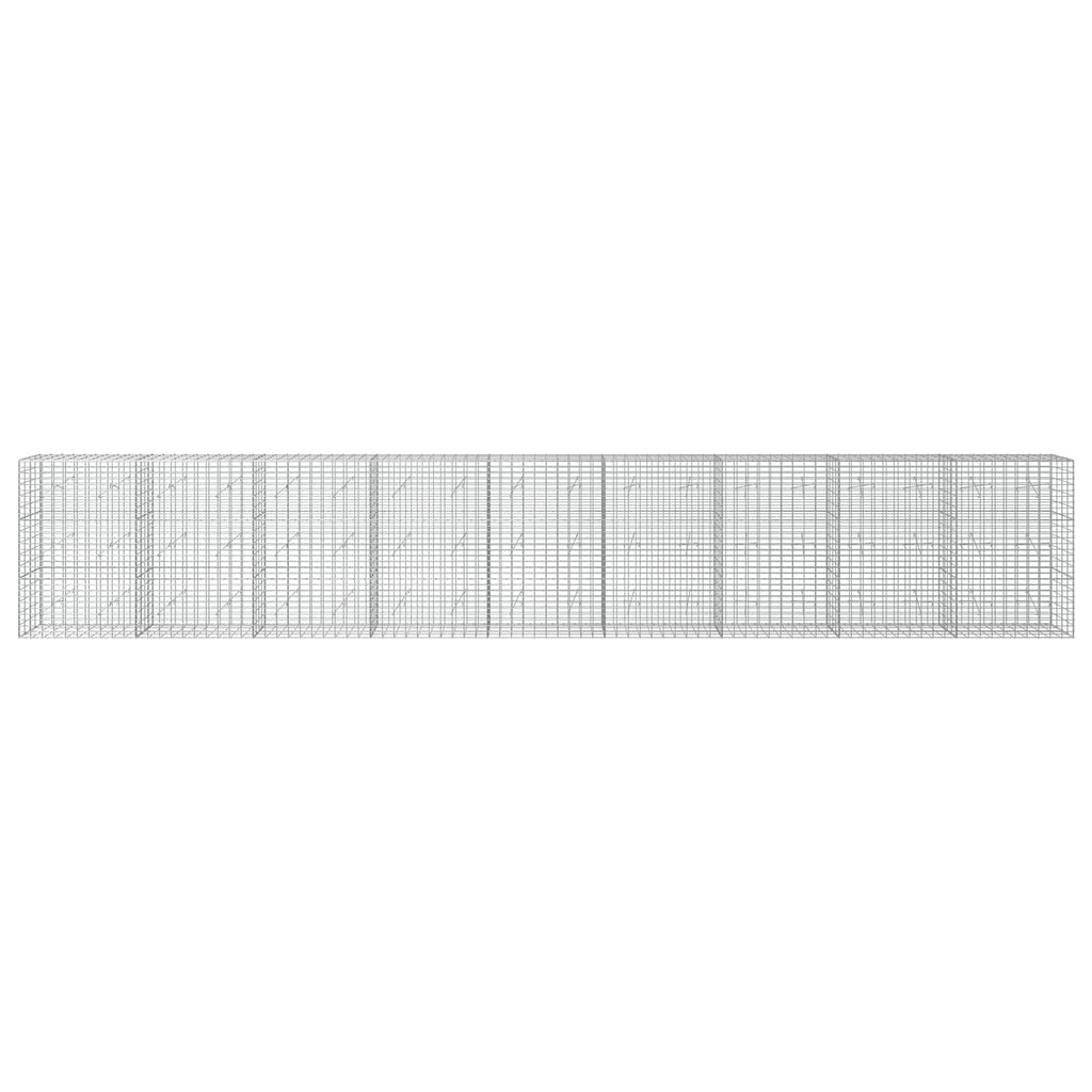 vidaXL Gabion z drutu 3,5 mm i siatką 5x10 cm 900x20x150 cm