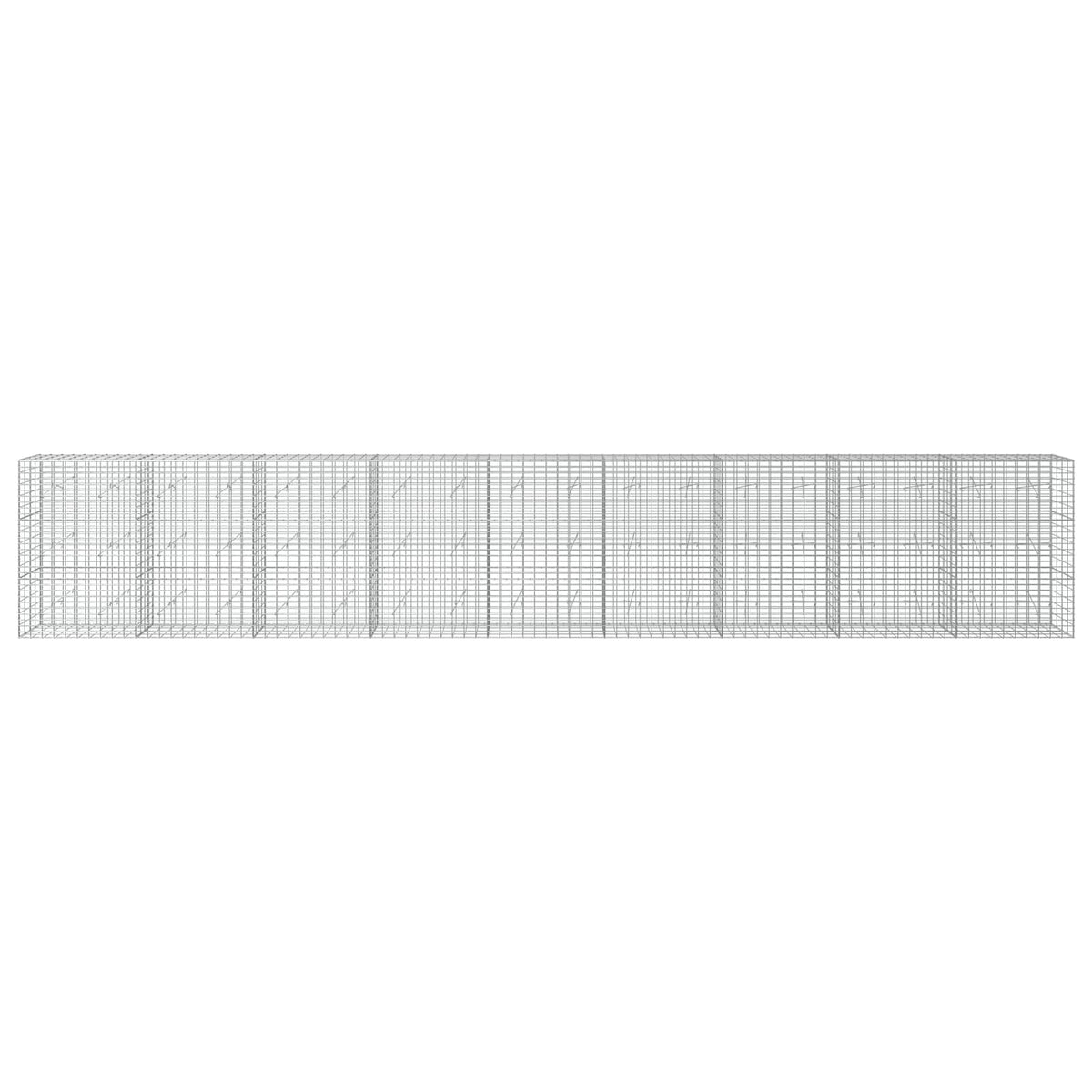 vidaXL Gabion z drutu 3,5 mm i siatką 5x10 cm 900x20x150 cm